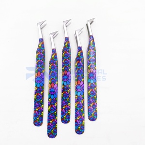 Pinzas de Precisión para Extensión de Pestañas RMI, con Recubrimiento de Papel, Punta Dentada Plateada de 45 Grados, Tipo Bota Rusa, 10 mm, Acero Inoxidable - Product Image 2