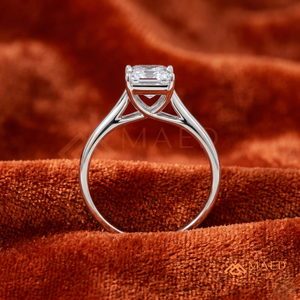 Princess Cut Moissanite <b>Solitaire</b> Engagement <b>Ring</b> 925 <b>Silver</b> Classic Wedding <b>Ring</b> Diamond Look Jewelry for Women - Product Image 2