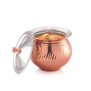 Elegante SERVICIO DE ACERO INOXIDABLE Handi diseño tradicional hecho a mano para servir delicioso arroz al curry y más a un precio asequible - Product Image 2