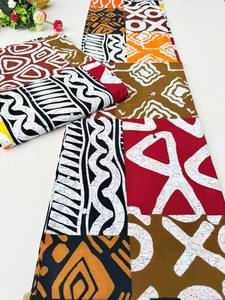 Nouveauté Nigeria : Tissu imprimé wax 100 % coton Grand Super Gold avec effet pailleté pour les dernières tendances de la mode Ankara - Product Image 4