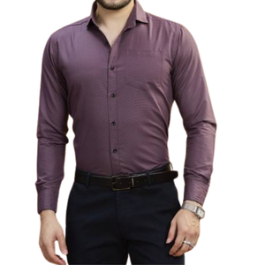 Camisas de Vestir para Hombre, Corte Entallado, Manga Larga, Color Sólido, para Negocios, Primavera, Fabricante ODM, Venta al Por Mayor, Poliéster/Algodón - Product Image 3