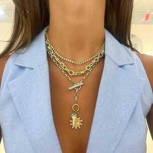 จี้รูปกุญแจประดับเพชรแล็บโกรว์ 14K 18K ทองคำแท้ ดีไซน์เรียบหรู สไตล์มินิมอล เหมาะสำหรับใส่ทุกวัน พร้อมใบรับรอง - Product Image 6