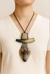 Collar con Colgante de Imitación de Cuerno Antiguo, Hecho a Mano, Ecológico, de Alta Calidad y Lujo, Joyería de Cuerno de Búfalo de Diseño para Fiestas y Uso Diario - Product Image 6