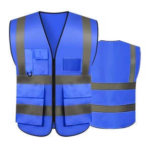 Gilet de sécurité réfléchissant haute visibilité avec plusieurs poches, gilet de travail extérieur, logo personnalisé pour fournisseur de vêtements de sécurité du Pakistan - Product Image 4
