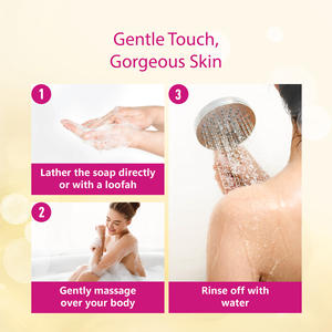 Savon nettoyant pour le corps Nisha Rose 125g Vegan, Nettoyage en douceur pour une peau douce et souple, Convient à tous les types de peau, Hommes et femmes - Product Image 2