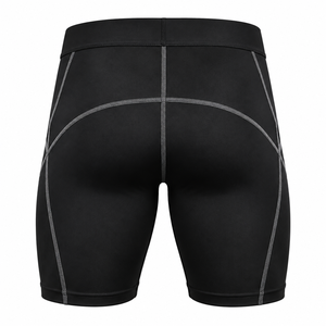 Pantalones Cortos Deportivos de Compresión Negros para Hombre, Cintura Media, Elásticos, de Secado Rápido, Transpirables, de Punto, Spandex, Nailon, Ropa Deportiva - Product Image 2