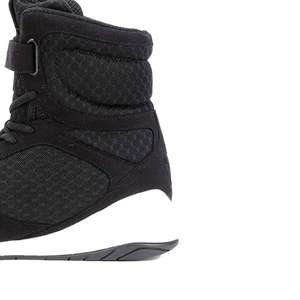 Chaussures de boxe montantes respirantes en cuir à scratch pour adultes unisexes – Équipement d'entraînement personnalisable de qualité supérieure - Product Image 5
