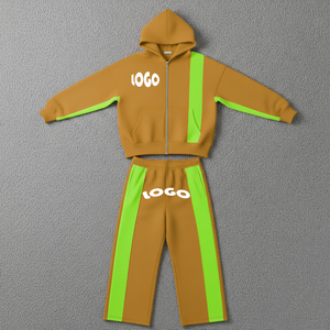 Custom Manufacturer Puff Print 100% Cotton Training&Jogging Wear Joggers Suits 2 Piece Set Zip up Unisex <b>Tracksuits</b> for Men - Product Image 5