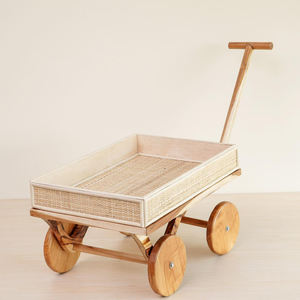 Chariot de poupée en rotin tissé à la main écologique, landau en gros, poussette pour poupées, jouets modernes pour enfants - Product Image 5