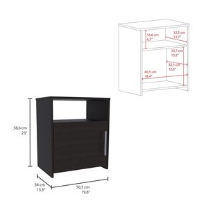Comodino Cuarzz One Cabinet con finitura nero wengue - Product Image 3