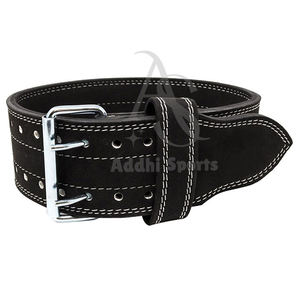 Cinturón de Soporte Lumbar ADDHI de Cuero Vacuno Premium, Ecológico, Transpirable, Ajustable, Profesional para Levantamiento de Pesas y Powerlifting - Product Image 1