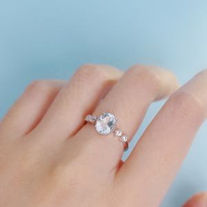 Anillo de Compromiso de Plata de Ley 925 con Piedra Preciosa Natural Topacio Azul, Hermoso Anillo Ovalado para Mujer, Joyería <span class=keywords><strong>Destiny</strong></span> <span class=keywords><strong>2022</strong></span> - Product Image 6