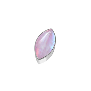 Premium Silver Plated Fine Classic 925 Silver Slider Pink Moonstone Mix Shapes Spring <b>Lock</b> <b>Cable</b> Chain Bezel Setting Pack 3 - Product Image 5