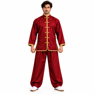 Tenue d'entraînement de Kung Fu haut de gamme en polyester satiné, style Wushu, avec boutons grenouille, couleurs personnalisables disponibles - Product Image 2