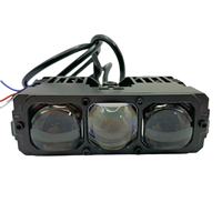 Projecteur LED haute puissance E06Z 100W à 3 lentilles, super lumineux 5500K blanc, pour moto et travail, phare de conduite haute performance