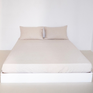 Juego de Ropa de Cama de Lujo, 85% Algodón, 15% Lino, 4 Piezas, Funda de Almohada, Funda Nórdica, Sábana Ajustable, OEM, ODM, Estilo Moderno, Marca Privada - Product Image 5
