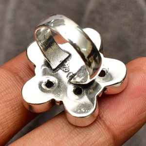 Anillo de Flor de Amatista Hecho a Mano, Plata de Ley 925, Joyería con Piedra de Nacimiento, Gema Natural Púrpura, Anillo para Mujer - Product Image 2