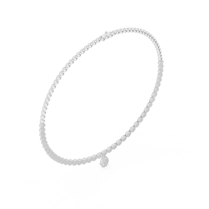 Collier tennis de luxe en or blanc 18 carats orné de diamants ronds de laboratoire pour les occasions spéciales, mariages et fiançailles - Product Image 3