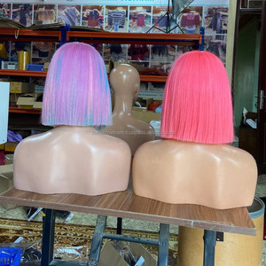 Rainbow Color <b>Bob</b> <b>Wig</b> Human Hair <b>Wigs</b> Lace Front Short Straight <b>Wig</b> For Women Fashion Style Top Trending - Product Image 3