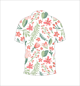 เสื้อโปโลพิมพ์ลายดอกไม้เขตร้อนแบบกำหนดเอง แขนสั้น สวมใส่สบาย เหมาะสำหรับกอล์ฟ เทนนิส ชุดทีมฤดูร้อน - Product Image 2