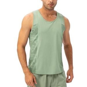 Camiseta sin mangas de fitness para hombre con logotipo personalizado OEM, de secado rápido, transpirable, para entrenamiento en el gimnasio, camiseta sin mangas a la moda. - Product Image 1