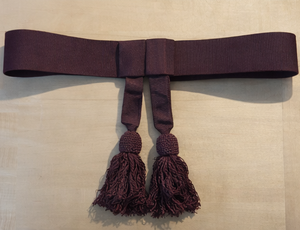 Ceinture de cérémonie avec pompons, ceinture décorative rouge cramoisie pour événements et parades - Product Image 4