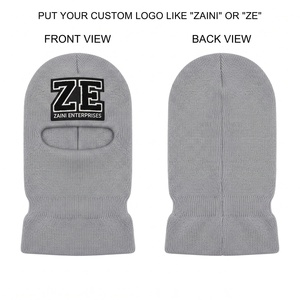 หน้ากากคลุมศีรษะเด็ก ZAINI 300 GSM พรีเมียม ผลิตจากผ้าสแปนเด็กซ์/โพลีเอสเตอร์ ถักทออย่างดี กันน้ำ สำหรับเด็กทั้งชายและหญิง สีเทา อุ่นสบาย ปักลายได้ตามต้องการ - Product Image 1