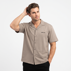 Manufacturing Cotton Boxy Fit Short Sleeve <b>Camp</b> Collar Casual Button Down <b>Shirt</b> Custom Wholesale OEM ODM Manufacturer - Product Image 4