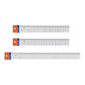 Bâton de mesure en polystyrène transparent Amos, grille de 5 mm pour travaux de laboratoire - Product Image 3