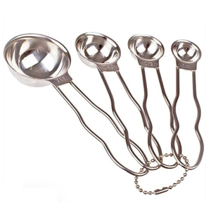Hot Selling Stainless Steel Metal Silver Plated <b>Measuring</b> <b>Spoons</b> Set Of 9 For Kitchen Baking Accessories - Product Image 2
