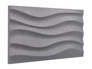 Panneau acoustique 3D Wave gris, absorbant le son, décoratif, restaurant, hôtel, WYRAX - Product Image 1