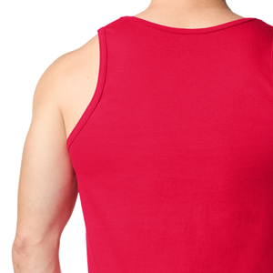<b>Mens</b> Sleeveless Tank Top <b>Running</b> Gym Workout Fitness Training Casual 100% Cotton Soft Breathable Athletic Summer <b>Vest</b> Logo Front - Product Image 4