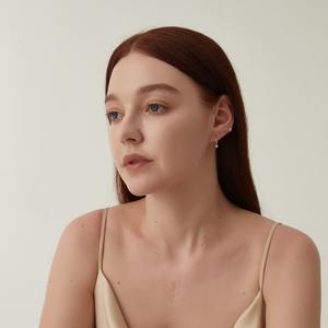 Pendientes de Estrella con Diamante Cultivado en Laboratorio, Oro Sólido de 14K, Certificado IGI, Joyería Minimalista Brillante para Mujer, Regalo para Fiesta - Product Image 5