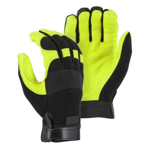 Professional Utility Mechanic <b>Gloves</b> Black Synthetic Leather Palm Breathable Safety Work <b>Gloves</b> Europe Wholesale - Product Image 1