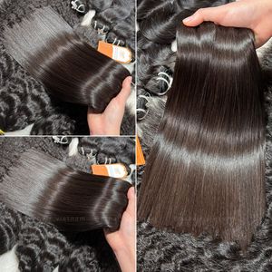 Hueso recto Natural recto Color negro pelo Super espesor cola de pelo 100% extensiones de cabello crudo virgen puro paquete vietnamita - Product Image 5