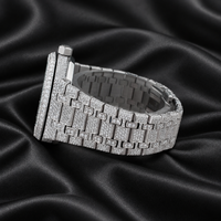 Montre Homme de Luxe MARS PIGUET à Quartz Glacé, Cadran Squelette Analogique, Verre Acier Inoxydable, Boîtier 41mm, Bracelet 20mm, Date Automatique, Résistance à l'Eau 10 ATM
