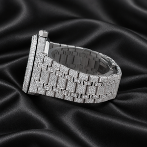 นาฬิกา MARS PIGUET Iced Quartz ระบบอนาล็อก โครงสร้างเปลือย กระจก ตัวเรือนสแตนเลส ขนาด 41 มม. สายขนาด 20 มม. ระบบอัตโนมัติ แสดงวันที่ กันน้ำ 10 บาร์ นาฬิกาข้อมือผู้ชายสุดหรู - Product Image 5