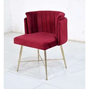 Chaise de salle à manger capitonnée en fer et tissu de style industriel, mobilier d'assise intérieur pour la maison, le bureau, le bar à domicile, le restaurant, le café, l'hôtel - Product Image 1