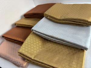 Tissu de soie brocart de luxe en gros, matériau jacquard en soie de mûrier pour robe de mariée, tissu floral Banarasi pour ameublement domestique - Product Image 2