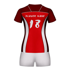 Créez votre propre ensemble de maillots et shorts de volley-ball avec logo imprimé, 100% polyester, vêtements de sport unisexes, uniforme de volley-ball pour la vente en ligne - Product Image 3
