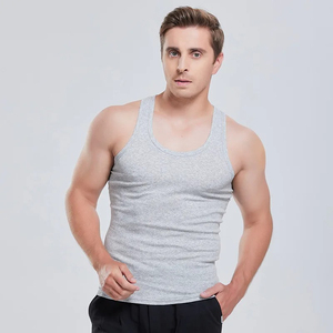 Camiseta sin mangas personalizada para hombre, de algodón, color sólido, transpirable, ajustada, informal, para gimnasio, correr, cómoda, camiseta interior, camiseta de tirantes para hombre - Product Image 4