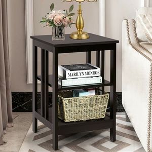 3-Tier Nightstand with Stable Structure <b>Side</b> Table End Table - Product Image 5