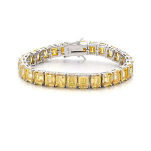 Hip Hop 925 Sterling <b>Silver</b> Rose Gold Classic Tennis <b>Bracelet</b> Waterproof Moissanite Diamond High Quality Jewelry Unisex Parties - Product Image 1