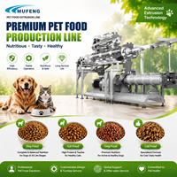 Ligne de production clé en main de nourriture automatique pour animaux de compagnie Mufeng, extrudeuse à double vis pour croquettes sèches pour chiens et chats