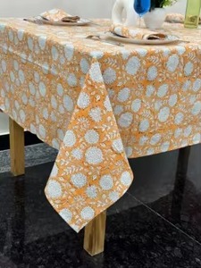 Cotton Farmhouse Decor Floral Custom Size Square/Rectangle <b>Tablecloth</b> Premium Quality Handmade Modern Wedding Theme Dinner Table - Product Image 2