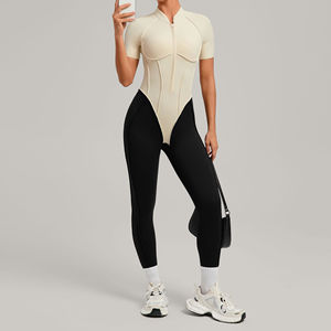 Mono deportivo de fitness para mujer, sin espalda, de una pieza, para gimnasio, venta al por mayor - Product Image 5