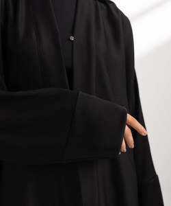 Custom Design Solid Color Custom Logo <b>Plus</b> <b>Size</b> Spring Autumn Islamic <b>Dress</b> Abaya Comfortable Breathable Women's Wholesale OEM - Product Image 3