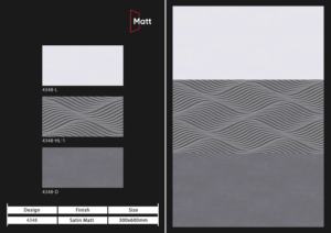 Carreaux muraux en céramique 300x600mm pour salle de bain et cuisine, finition brillante mate effet sucre, design mural intérieur. - Product Image 4