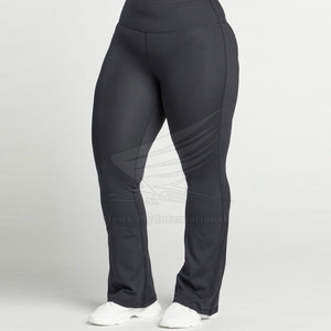 Legging de yoga professionnel de qualité supérieure pour femme, coupe évasée, taille mi-haute, écologique, respirant, personnalisable - Product Image 3