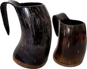 Mug à boire en corne de buffle naturel de qualité supérieure, artisanal, logo personnalisé disponible - Product Image 4